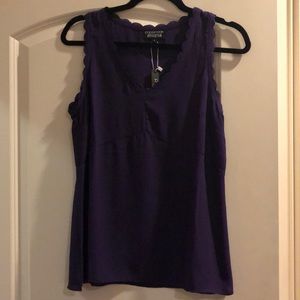 NWT Papermoon Scallop Trim Blouse